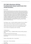 CFI CBCA Business Writing Fundamentals Study Guide Exam And Actual Answers&period;