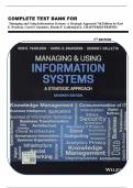 COMPLETE TEST BANK FOR  Managing and Using Information Systems&colon; A Strategic Approach 7th Edition by Keri E&period; Pearlson&comma; Carol S&period; Saunders&comma; Dennis F&period; Galletta&vert;&vert;ALL CHAPTERS&vert;&vert;VERIFIED