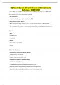 NSG-320 Exam 4 Study Guide with Complete Solutions 2025&sol;2026