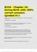 N226 - Chapter 16 Giving Birth with 100- correct answers &lpar;graded A&plus;&rpar;&period;