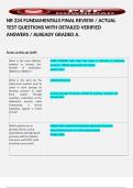 NR 224 FUNDAMENTALS FINAL REVIEW &sol; ACTUAL TEST QUESTIONS WITH DETAILED VERIFIED ANSWERS &sol; ALREADY GRADED A  