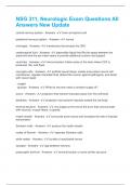 NSG 311&comma; Neurologic Exam Questions All Answers New Update