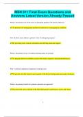 MSN 611 Final Exam Questions and Answers Latest Version Already Passed