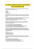 ATI CMS NURSING EXAM 2 QUESTIONS AND ANSWERS 2025