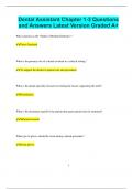 Dental Assistant Chapter 1-3 Questions and Answers Latest Version Graded A&plus;