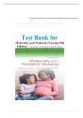Complete Test Bank for Maternity and pediateric Nursing 5th Edition by Susan Ricci PDF with NCLEX-Style Questions&comma; Chapter Rationales&comma; and Study Guide 2025&sol;2026