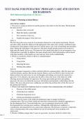 TEST BANK FOR PEDIATRIC PRIMARY CARE 4TH EDITION RICHARDSON ALL CHAPTERS &vert;&vert;GRADED A&plus; &vert;&vert;VERIFIED ANSWERS