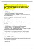 ARRT Vascular Interventional Mock Exam (Multiple choice questions meant to mimic the ARRT VI registry exam) 2025 Questions With Complete Answers.