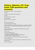 History&comma; Mammo&comma; CIT&comma; Xray- Exam 1&lpar;89 questions and answers&rpar;&period;