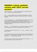 MAMMO 4 latest updated version with 100- correct answers&period;