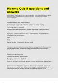Mammo Quiz 5 questions and answers&period;