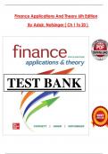 Test Bank - Finance Applications and Theory 6th Edition by Cornett&comma; Adair & Nofsinger&comma; Verified Chapters 1 - 20 &comma; Complete Newest Version