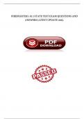 FIREFIGHTER 1 & 2 STATE TEST EXAM QUESTIONS AND ANSWERS LATEST UPDATE 2025&period;