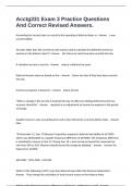 Acctg331 Exam 3 Practice Questions And Correct Revised Answers&period;