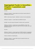 Segregated Funds & Annuities - Chapter 2 questions and answers