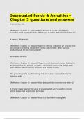 Segregated Funds & Annuities - Chapter 5 questions and answers