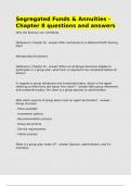 Segregated Funds & Annuities - Chapter 8 questions and answers