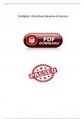 FIREFIGHTER 1 &comma;2 & FINAL STATE PACKAGE DEAL TEST EXAM QUESTIONS AND ANSWERS LATEST UPDATE 2025&period;