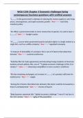 WGU C201 Chapter 3 Economic challenges facing contemporary business questions with verified answers