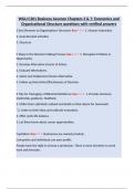 WGU C201 Business Acumen Chapters 3 & 7&colon; Economics and Organizational Structure questions with verified answers