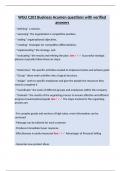 WGU C201 Business Acumen questions with verified answer2