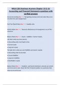 WGU C201 Business Acumen Chapter 15 & 16&colon; Accounting and Financial Statements questions with verified answers