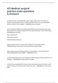 ATI Medical surgical practice exam questions & Answers