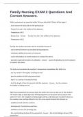 Family Nursing EXAM 2 Questions And Correct Answers&period;