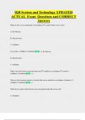 IQ8 System and Technology UPDATED  ACTUAL  Exam  Questions and CORRECT  Answers
