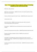Exam 1&colon; Pharmacological Clinical Judgement&comma; Safety&comma; & Terminology questions and with correct answers 2025