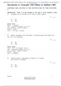 Test Bank For Introduction to Geography 16th Edition By Mark Bjelland&comma; David H&period; Kaplan&comma; Jon Malinowski Chapter 1-13