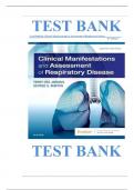 Test Bank For Clinical Manifestations and Assessment of Respiratory Disease 8th Edition by Terry Des Jardins&semi; George G&period; Burton &vert; 9780323553698 &vert; &vert; Chapter 1-45 &vert; All Chapters with Answers and Rationales