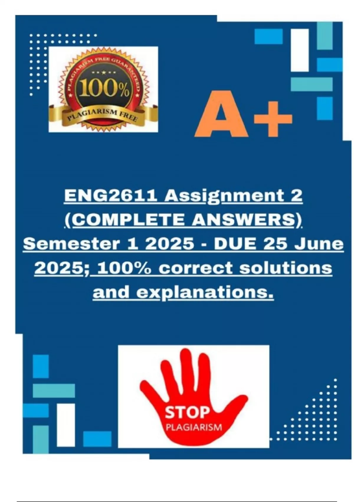 ENG2611 Assignment 2 (COMPLETE ANSWERS) Semester 1 2025 - DUE 25 June ...