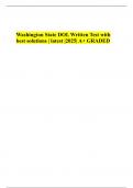 Washington State DOL Written Test with best solutions &vert; latest &vert;2025&vert; A&plus; GRADED