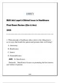 BUSI 302 &lpar;Legal & Ethical Issues&rpar; Final Exam Review 2025 &lpar;With Solns