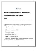 BUSI 323 &lpar;Financial Analysis & Mgt&rpar; Final Exam Review 2025 &lpar;With Solns&rpar;