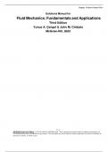 Solution Manual for Fluid Mechanics&colon; Fundamentals and Applications&comma; 3rd Edition by Yunus A&period; &Ccedil;engel & John M&period; Cimbala &vert; Complete Solutions for All Chapters &vert; Revised Edition