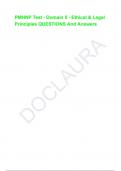 PMHNP Test - Domain 5 - Ethical & Legal Principles QUESTIONS And Answers