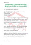 Sergeant NFLST Exam Study Guide Questions with Correct Answers 2025