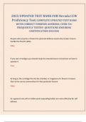 2025 UPDATED TEST BANK FOR Nevada CCW Proficiency Test&vert; COMPLETE UPDATED TEST BANK WITH CORRECT VERIFIED ANSWERS&period; OVER 50&plus; FREQUENTLY TESTED QUESTIONS ENSURING CERTIFICATION SUCCESS