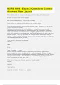 NURS 1100 - Exam 3 Questions Correct Answers New Update