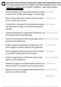WGU D307 EDUCATIONAL PSYCHOLOGY OBJECTIVE ASSESSMENT EXAM TEST BANK QUESTIONS AND CORRECT DETAILED ANSWERS LATEST VERSION ALREADY A GRADED WITH EXPERT FEEDBACK &vert; NEW AND REVISED