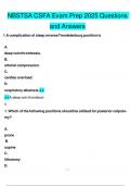 NBSTSA CSFA Exam Prep 2025 Questions and Answers