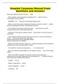 Hospital Corpsman Manual Exam Questions and Answers