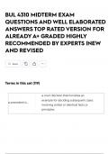 BUL 4310 MIDTERM EXAM  QUESTIONS AND WELL ELABORATED ANSWERS TOP RATED VERSION FOR ALREADY A&plus; GRADED HIGHLY RECOMMENDED BY EXPERTS &vert;NEW AND REVISED