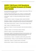 NURS 1100 Exam 4 All Questions Correct Detailed Answers &lpar;A Grade&rpar; 2025 Update