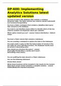 DP-600 Implementing Analytics Solutions latest updated version&period;