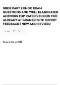 NBDE PART 2  ENDO EXAM QUESTIONS AND WELL ELABORATED ANSWERS TOP RATED VERSION FOR ALREADY A&plus; GRADED WITH EXPERT FEEDBACK &vert; NEW AND REVISED