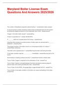 Maryland Boiler License Exam Questions And Answers 2025&sol;2026
