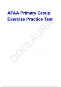 AFAA Primary Group Exercise Practice Test